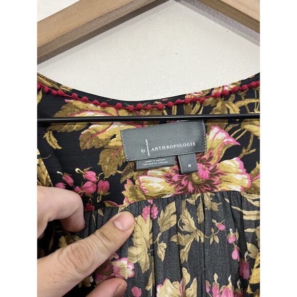 Romantic Victorian Cottage Parisian Floral Top M Fairy Grunge Whimsigoth Regency - Picture 6 of 15